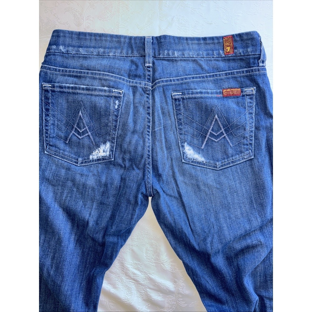 7 For All Mankind A Pocket Jeans‎ Womens 26 Blue Bootcut Stretch Denim 28x29